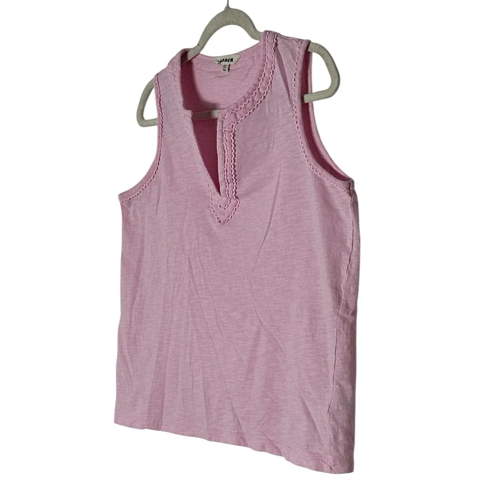 Boden Top Women's size US 10 Pink Sleeveless Essential Cotton Stretch Formal - Picture 8 of 8